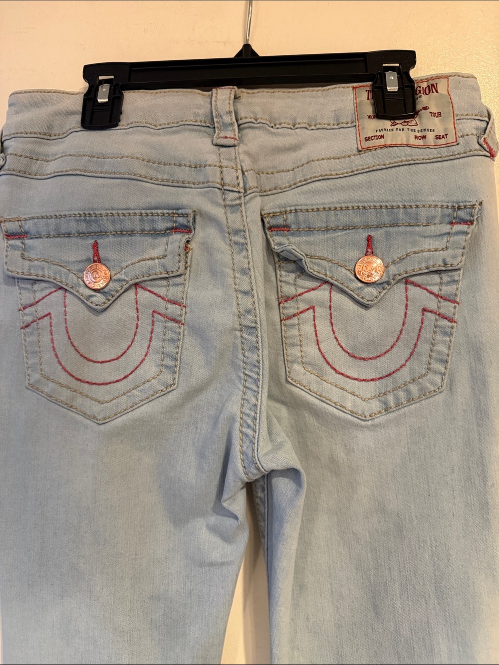 True Religion Light Blue Flare Jeans - Picture 3 of 6